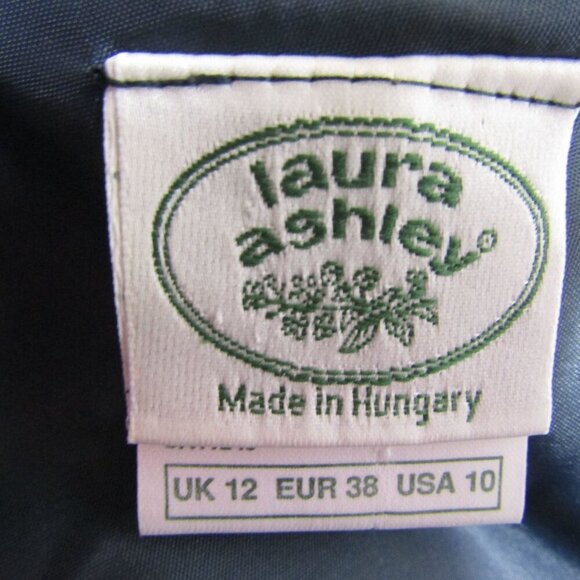 VTG LAURA ASHLEY S M Velour Velvet Whimsigoth Goth Witchy Midi Maxi Teal Dress - Picture 8 of 11